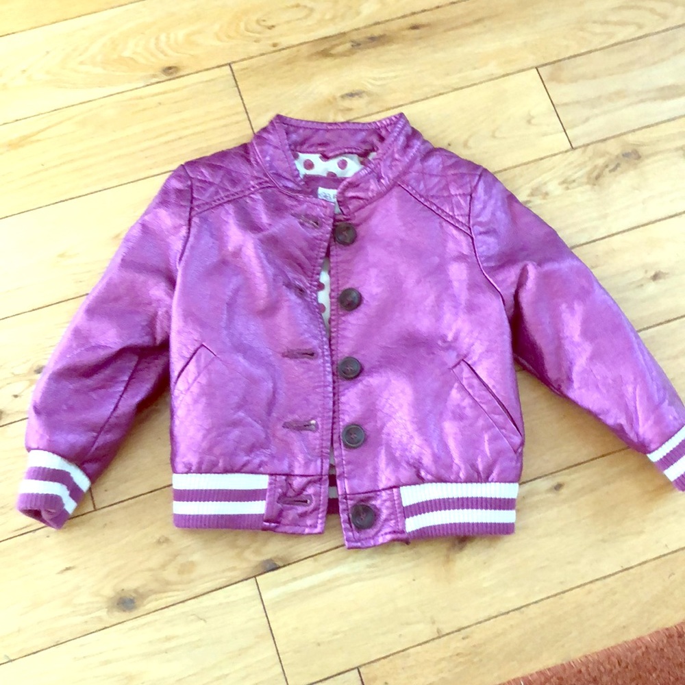 Toddler Pumpkin patch brand purple bomber jacket